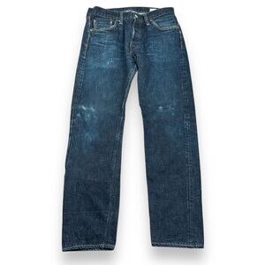 Sugar Cane Lot 2014 Jeans Men's 31 x 29.5 Blue Denim Half Selvedge Button Fly